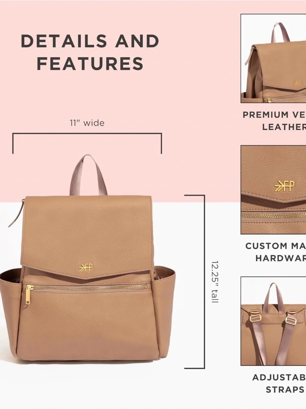 Freshly Picked Mini Diaper Bag II Backpack - Toffee